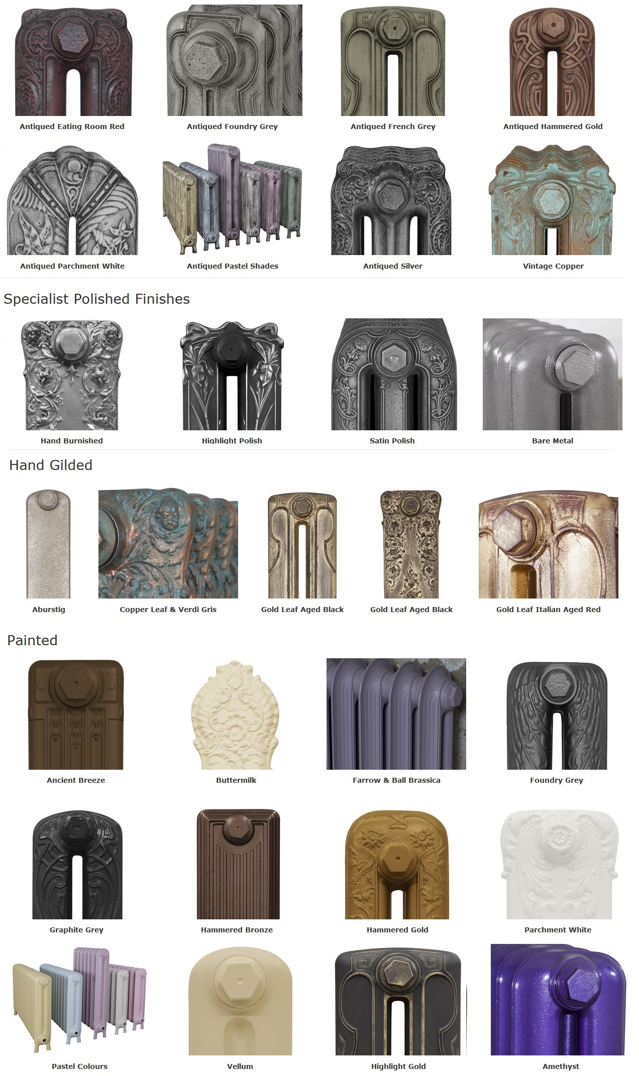 Tuscany 765 Single Column Cast Iron Radiator, 23  Sections, 765 x 1805mm